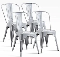 MFD LIVING 18 Inch Metal Dining Chair, Indoor Outdoor Patio Chair with Rustless, Stackable Chair for Restaurant Dining Room Chair Set of 4 (Gold) -Amazon Store 41x0oFijBxL. AC