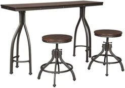 Signature Design By Ashley Odium Urban Counter Height Dining Table Set With 2 Bar Stools, 3 Piece Set, Rustic Brown 12 Signature Design By Ashley Odium Urban Counter Height Dining Table Set With 2 Bar Stools, 3 Piece Set, Rustic Brown -Amazon Store 41xCtyuGw L. AC