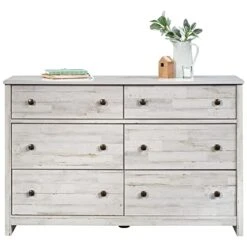 Sauder River Ranch Rustic 6-Drawer Bedroom Dresser In White Plank, White Plank Finish 11 Sauder River Ranch Rustic 6-Drawer Bedroom Dresser In White Plank, White Plank Finish -Amazon Store 41xV480vTwL