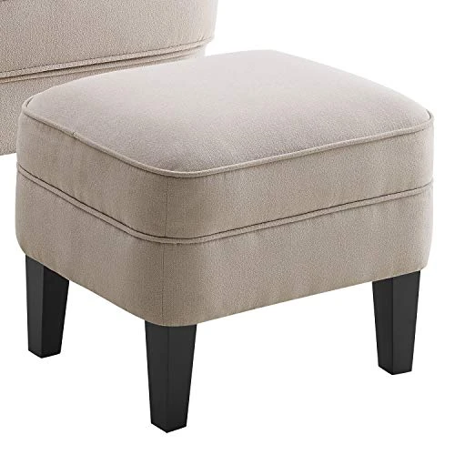 Rosevera McCarthy Furniture Ottoman Arm Living Room Comfy Small Accent Chairs For Bedroom, Standard Size, Velvet Beige 3 Rosevera McCarthy Furniture Ottoman Arm Living Room Comfy Small Accent Chairs For Bedroom, Standard Size, Velvet Beige