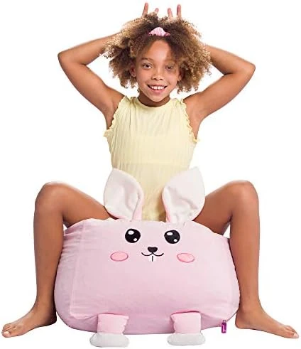 Posh Creations Large Bean Bag Soft Cozy Animal Chair For Bedrooms, Kids Lounger, Large-24 Inch, Chevron Green And White (sdfds) 9 Posh Creations Large Bean Bag Soft Cozy Animal Chair For Bedrooms, Kids Lounger, Large-24 Inch, Chevron Green And White (sdfds) - Image 7