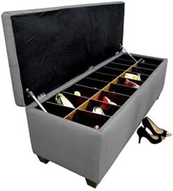 MJL Furniture Designs Sole Secret Tufted Ottoman, Bedroom Entryway Bench With Shoe Storage Slots, Stores Up To 36 Pairs, Large, Balboa Sand -Amazon Store 41xoq7mhfVL. AC