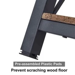 BON AUGURE Industrial Sofa Console Table For Entryway, 3 Tier Foyer Table For Hallway, Rustic Hall Tables Behind Couch (47 Inch, Rustic Brown) -Amazon Store 41xy2YtjjCL