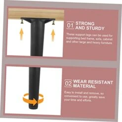 LIFKOME 6 Pcs Bed Support Frame Adjustable Bed Frame Legs Bed Frame Legs Replacement Bed Support Replacement Increased Plastic Steel Bracket Black Adjustable Bed Parts -Amazon Store 41xzC5p3E9L