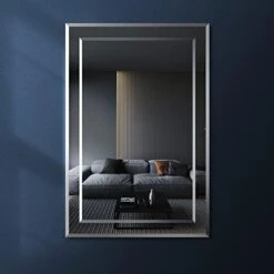 FRALIMK Mirror On Mirror Frameless Rectangular Wall Mirror For Bathroom 22" X 32" Polished Beveled Edge Rectangle Wall Mirror Decorative Wall Mirrors For Entryways, Living Room, Washroom And Bedroom -Amazon Store 41y1M CRsLL. AC