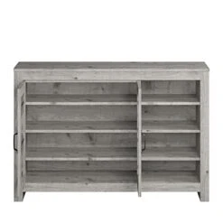 Galano Isadora 16 Pair Shoe Cabinet With 2 Door With Shelves - Modern Shoe Rack - Standing Shoe Cabinet - Shoe Storage With Doors - Shoe Organizer For Home - Mexican Grey -Amazon Store 41y4dv2w1AL