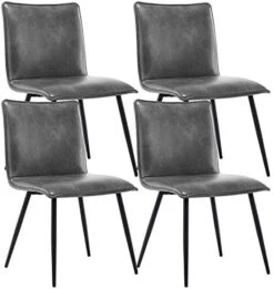 DUHOME PU Leather Dining Chairs Kitchen Chairs Set Of 4 Side Chair For Dining Room Living Room Yellowish-Brown 21 DUHOME PU Leather Dining Chairs Kitchen Chairs Set Of 4 Side Chair For Dining Room Living Room Yellowish-Brown -Amazon Store 41y7LJnknyL. AC