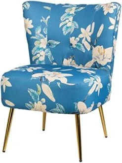 MOJAY Modern Fabric Linen Armless Love Seats Sofa, Couch For Living Room Furniture With Golden Legs For Bedroom,Small Spaces -Amazon Store 41y7ZddeJBL. AC