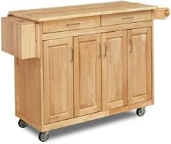 Homestyles General Line Mobile Kitchen Cart, FURNITURE, Natural -Amazon Store 41yFuL06O6L. AC