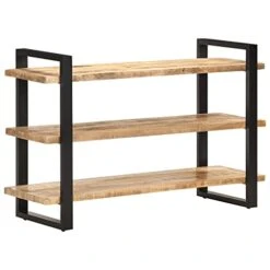 BDBHAVB Multifunctional Sideboard, Dining Sideboard, Sideboard With 3 Shelves, Strong And Sturdy Suitable For Living Room, Bedroom, Study 47.2"x15.7"x29.5" Rough Mango Wood