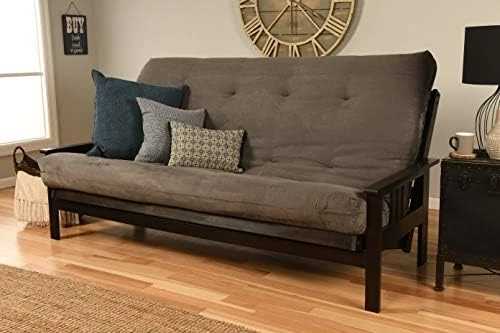 Queen Size Montreal Espresso Futon Frame Innerspring Mattress Sofa Bed Modern Futons (Black Mattress And Frame Only (Queen Size)) 17 Queen Size Montreal Espresso Futon Frame Innerspring Mattress Sofa Bed Modern Futons (Black Mattress And Frame Only (Queen Size)) - Image 15
