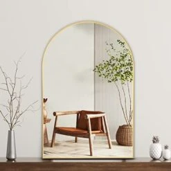 COFENY Arched Mirror, 31"x33" Black Bathroom Mirror With Metal Frame, Wall Mounted Mirrors Decor Modern Dresser Mirror For Bedroom Living Room Entryway -Amazon Store 41yf iOFmHL. AC