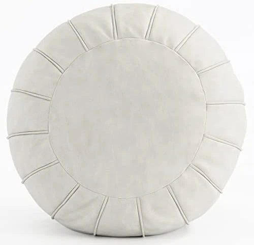 C COMFORTLAND Unstuffed Faux Suede Ottoman Pouf, Round Foot Rest Poof Ottomans, Floor Foot Stool Poufs, Bean Bag Chair Cover With Storage For Living Room, Bedroom, Or Wedding Gifts Grey 13 C COMFORTLAND Unstuffed Faux Suede Ottoman Pouf, Round Foot Rest Poof Ottomans, Floor Foot Stool Poufs, Bean Bag Chair Cover With Storage For Living Room, Bedroom, Or Wedding Gifts Grey - Image 11