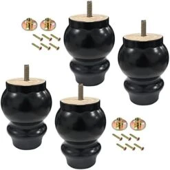 FarBoat 4Pcs 3-1/8" Height Classical Wood Furniture Legs Bun Feet Sofa Coach Feet Replacement For Coffee Table Cabinet TV Stand Chair Dresser -Amazon Store 41yggX8lwJL. AC