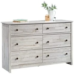 Sauder River Ranch Rustic 6-Drawer Bedroom Dresser In White Plank, White Plank Finish 10 Sauder River Ranch Rustic 6-Drawer Bedroom Dresser In White Plank, White Plank Finish -Amazon Store 41ymElpjZEL