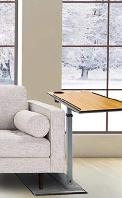 WiseLift Table – 360° Swivel – Up To 45° Tilt – Height Adjustable – Built-in Cup Holder And 3 USB Charging Ports (Wood) -Amazon Store 41ymajUHhAL