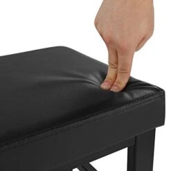 SONGMICS Shoe Bench, 3-Tier Shoe Rack For Entryway, Storage Organizer With Foam Padded Seat, Faux Leather, Metal Frame, For Living Room, Hallway, 12.2 X 31.9 X 19.3 Inches, Black ULBS58H -Amazon Store 41yoRulH9eL