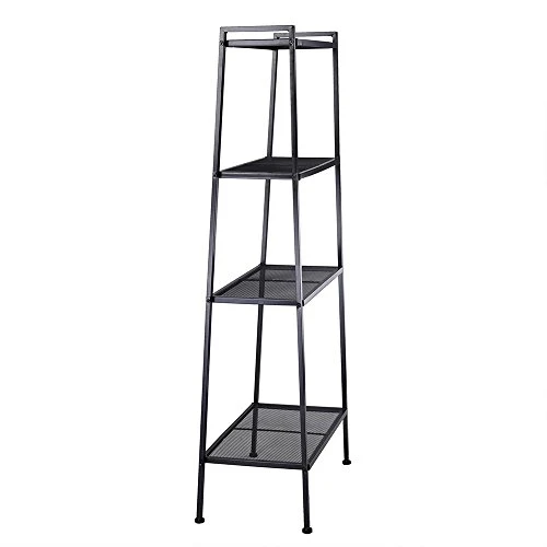 Teeker Multifunctional 4 Tiers Ladder Shelf, Vintage Bookshelf,Plant Stand Storage Rack Shelf For Office, Bathroom, Living Room (Black) 4 Teeker Multifunctional 4 Tiers Ladder Shelf, Vintage Bookshelf,Plant Stand Storage Rack Shelf For Office, Bathroom, Living Room (Black) - Image 2
