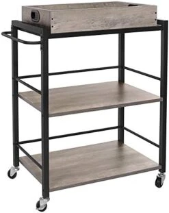 VASAGLE Industrial Bar Cart For The Home, Serving Cart With Wheels And Handle, 3-Tier Beverage Cart With Removable Tray And Storage Shelves For Living Room Kitchen, Rustic Brown And Black ULRC72X 16 VASAGLE Industrial Bar Cart For The Home, Serving Cart With Wheels And Handle, 3-Tier Beverage Cart With Removable Tray And Storage Shelves For Living Room Kitchen, Rustic Brown And Black ULRC72X -Amazon Store 41yulFGELjL. AC