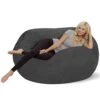 Chill Sack - Bean Bag Lounger, 5-Feet, Charcoal 1 Chill Sack - Bean Bag Lounger, 5-Feet, Charcoal -Amazon Store 41z9a7h5yhL