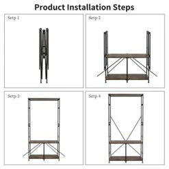 Mecor Folding Coat Rack Shoe Bench, Industrial Hall Tree Entryway With 2-Tier Storage Shelf And Handing Rod For Living Room Apartment Bedroom Hallway, Easy To Assemble, 3-in-1 Design (Rustic Brown) 11 Mecor Folding Coat Rack Shoe Bench, Industrial Hall Tree Entryway With 2-Tier Storage Shelf And Handing Rod For Living Room Apartment Bedroom Hallway, Easy To Assemble, 3-in-1 Design (Rustic Brown) -Amazon Store 41z9dNEZjlL