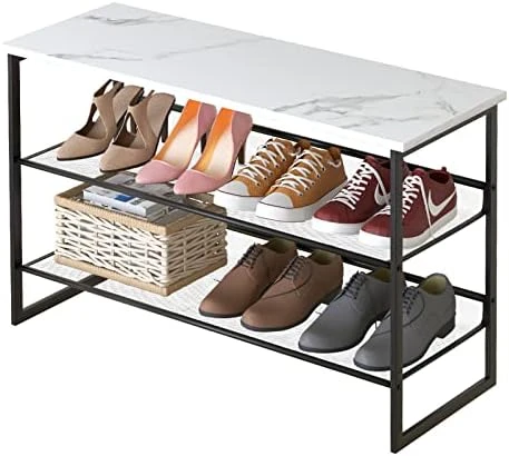 Garden 4 You 4-Tiers Shoe Storage Freestanding Organizer Modern 25.2 In Tilting Adjustable Shoe Rack, Stable, Durable For High Heels, Entryways, Hallways, Closets, Dormitory Rooms, Industrial, Brown 13 Garden 4 You 4-Tiers Shoe Storage Freestanding Organizer Modern 25.2 In Tilting Adjustable Shoe Rack, Stable, Durable For High Heels, Entryways, Hallways, Closets, Dormitory Rooms, Industrial, Brown - Image 11