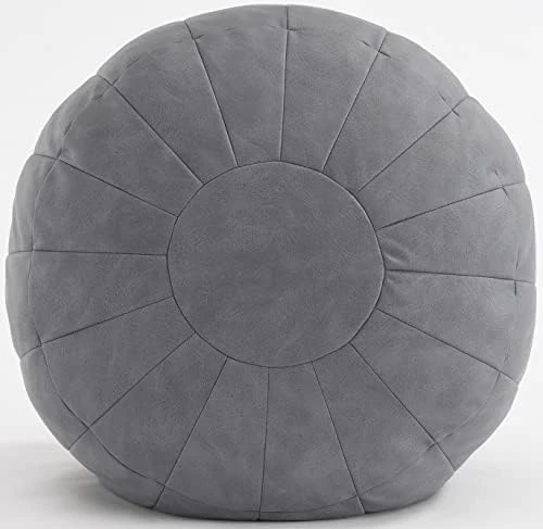 C COMFORTLAND Unstuffed Faux Suede Ottoman Pouf, Round Foot Rest Poof Ottomans, Floor Foot Stool Poufs, Bean Bag Chair Cover With Storage For Living Room, Bedroom, Or Wedding Gifts Yellow 10 C COMFORTLAND Unstuffed Faux Suede Ottoman Pouf, Round Foot Rest Poof Ottomans, Floor Foot Stool Poufs, Bean Bag Chair Cover With Storage For Living Room, Bedroom, Or Wedding Gifts Yellow - Image 8
