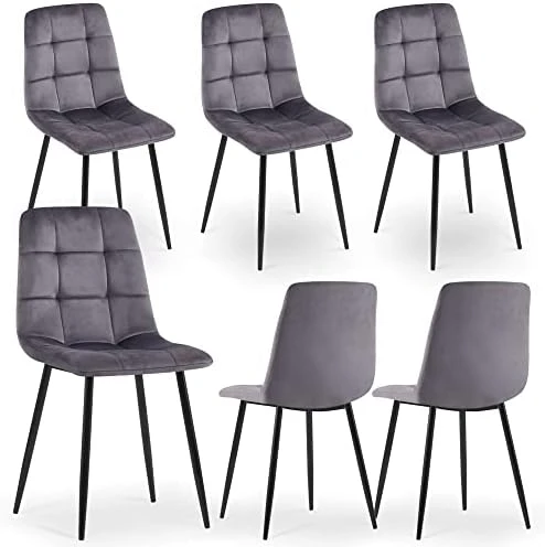 NORDICANCA Velvet Dining Chair Set Of 4, Armless Yellow Reading Chair With Sewing Threads Metal Coated Legs, Modern Side Chair For Home 10 NORDICANCA Velvet Dining Chair Set Of 4, Armless Yellow Reading Chair With Sewing Threads Metal Coated Legs, Modern Side Chair For Home - Image 8