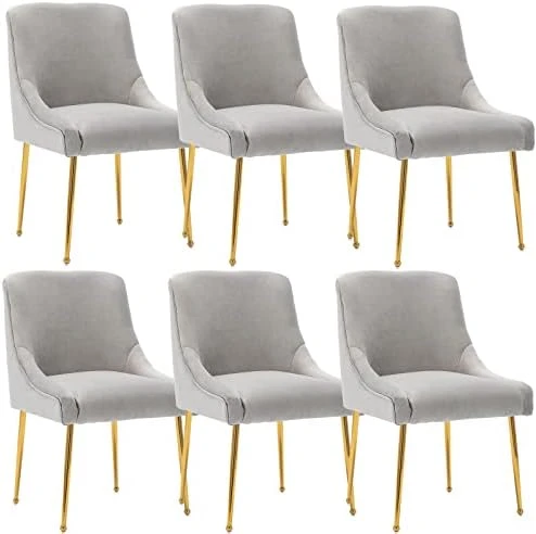 Guyou Kitchen & Dining Room Chairs Set Of 6, Black Velvet Dining Chairs Upholstered Accent Chairs Side Chairs For Kitchen Dining Room Living Room Bedroom (Black) 11 Guyou Kitchen & Dining Room Chairs Set Of 6, Black Velvet Dining Chairs Upholstered Accent Chairs Side Chairs For Kitchen Dining Room Living Room Bedroom (Black) - Image 9