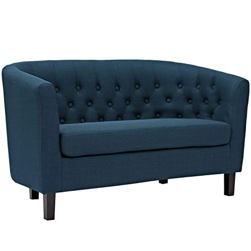 Modway Prospect Upholstered Fabric Living Room, Loveseat And Two Armchairs Set, Azure 7 Modway Prospect Upholstered Fabric Living Room, Loveseat And Two Armchairs Set, Azure - Image 5