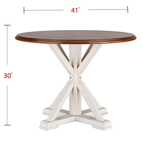SEI Furniture Barrisdale Modern Farmhouse, Dining Table, Antique White, Whiskey Maple 4 SEI Furniture Barrisdale Modern Farmhouse, Dining Table, Antique White, Whiskey Maple - Image 2