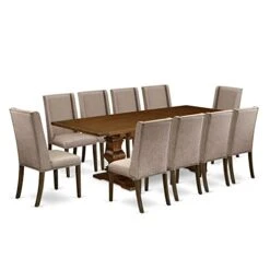 East West Furniture LAFL11-87-16 Dinner Table Set, Large 16 East West Furniture LAFL11-87-16 Dinner Table Set, Large -Amazon Store 41zfhikXfEL