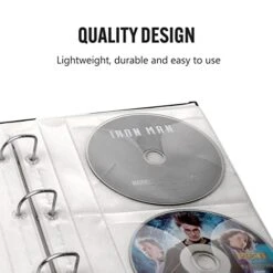 Bellagio-Italia Insert Sheets For CD/DVD Storage Binder - Holds DVDs, CDs, Blu-Rays & Video Games - Acid-Free Binder Organizer Sheets - 16 Sheets - 2 Pack -Amazon Store 41zjP33RMqL