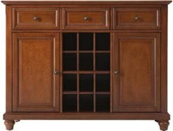 Crosley Furniture Alexandria Wine Buffet/Sideboard - Vintage Mahogany -Amazon Store 41zkOY7pjJL. AC