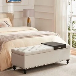 HUIMO Button-Tufted Ottoman With Storage In Upholstered Fabrics, Large Storage Bench For Bedroom, Living Room, Entryway, Storage Ottoman Bench With Safety Hinge Hold Up To 300lbs(Dark Teal) 20 HUIMO Button-Tufted Ottoman With Storage In Upholstered Fabrics, Large Storage Bench For Bedroom, Living Room, Entryway, Storage Ottoman Bench With Safety Hinge Hold Up To 300lbs(Dark Teal) -Amazon Store 41zmrQbXeOL. AC