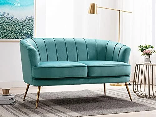 Altrobene Velvet Loveseat Couch Sofa Luxury Modern Comfy Tufted Couch Chesterfield 2 Person Couch For Living Room/Bedroom, Dark Teal 13 Altrobene Velvet Loveseat Couch Sofa Luxury Modern Comfy Tufted Couch Chesterfield 2 Person Couch For Living Room/Bedroom, Dark Teal - Image 11