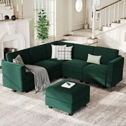 Belffin Modular Velvet Sectional Sofa With Chaise Lounge Sectional Sleeper Sofa With Storage Chaise Sofa Bed Couch For Living Room Blue… -Amazon Store 51 WBAtw9lL. AC