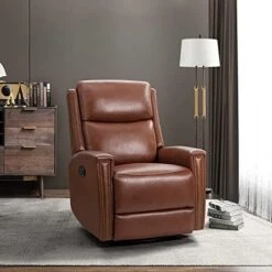 HULALA HOME Genuine Leather Swivel Rocker Recliners Set Of 2, Manual Glider Recliner Chairs With Adjustable Backrest & Footrest, Modern Home Theater Sofa Armchairs For Living Room Bedroom, Brown 26 HULALA HOME Genuine Leather Swivel Rocker Recliners Set Of 2, Manual Glider Recliner Chairs With Adjustable Backrest & Footrest, Modern Home Theater Sofa Armchairs For Living Room Bedroom, Brown -Amazon Store 51 cNDbZPRL. AC