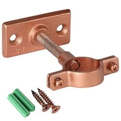 Lily's Home Bar Wall Mount Single Wine Bottle Display Holder, Industrial Design With Mounting Hardware, Works With Wine Or Liquor Bottles, Copper Finish (4-1/2” X 1-3/8” X 2-3/4”)