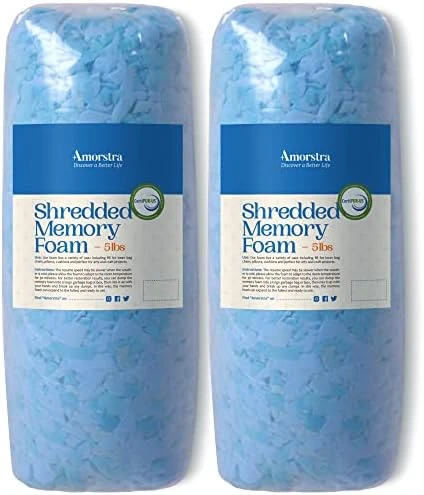 Amorstra Bean Bag Filler Shredded Memory Foam Filling 10 Pounds, Pillow Stuffing Bean Bag Refill Material For Pouf Ottoman Couch Cushion Dog Bed Stuffed Animals And Art Crafts - Blue 9 Amorstra Bean Bag Filler Shredded Memory Foam Filling 10 Pounds, Pillow Stuffing Bean Bag Refill Material For Pouf Ottoman Couch Cushion Dog Bed Stuffed Animals And Art Crafts - Blue - Image 7