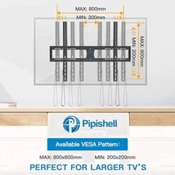 Pipishell Low Profile Fixed TV Wall Mount Bracket Ultra Slim For Most 42-90 Inch LCD OLED QLED 4K Plasma Flat Curved Screen TVs Up To132lbs Max VESA 800x600mm, Fits 16", 18", 24" Wood Studs 11 Pipishell Low Profile Fixed TV Wall Mount Bracket Ultra Slim For Most 42-90 Inch LCD OLED QLED 4K Plasma Flat Curved Screen TVs Up To132lbs Max VESA 800x600mm, Fits 16", 18", 24" Wood Studs -Amazon Store 510I6QbDN0L