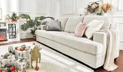 AMERLIFE Deep Seat Sofa-Contemporary Chenille Sofa Couch, 97" Wide Large 3 Seater Sofa For Living Room-Oversized Sofa Comfy Sofa Beige -Amazon Store 510UG5WNpML