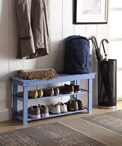 Convenience Concepts Oxford Utility Mudroom Bench, Blue -Amazon Store 510dHbSCIPL