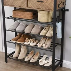 Maximize Your Home Organization With 4-Tier Shoe Organizer Entryway Storage And Coat Rack - Hall Tree For Efficient Living -Amazon Store 510r46hgBJL