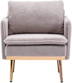HOMEFUN Accent Chair Set Of 2, Velvet Wingback Armchair Modern Upholstered Single Sofa With Metal Legs For Living Room Bedroom Nursery, Beige -Amazon Store 510tVKnl1hL. AC