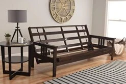 Kodiak Furniture Monterey Futon Set, No Drawers, With Espresso Base And Linen Cocoa Mattress -Amazon Store 511EkAsoZRL