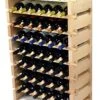 SfDisplay.com,LLC. Modular Wine Rack Beechwood 24-72 Bottle Capacity 6 Bottles Across Up To 12 Rows Newest Improved Model (48 Bottles - 8 Rows) -Amazon Store 511EtDg1dpL