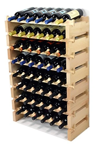 SfDisplay.com,LLC. Modular Wine Rack Beechwood 24-72 Bottle Capacity 6 Bottles Across Up To 12 Rows Newest Improved Model (48 Bottles - 8 Rows) 3 SfDisplay.com,LLC. Modular Wine Rack Beechwood 24-72 Bottle Capacity 6 Bottles Across Up To 12 Rows Newest Improved Model (48 Bottles - 8 Rows)