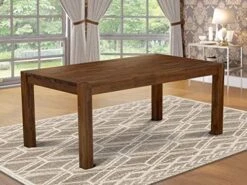 East West Furniture Wooden LM7-0N-T Wood Dining Table Rectangular Tabletop And 72 X 40 X 30-Sandblasting Antique Walnut Finish -Amazon Store 511FWXGWzdL. AC