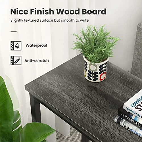 Ecoprsio Console Table Sofa Table With Mesh Shelves, 2 Tier Entryway Table Foyer Table For Entryway, Front Hall, Hallway, Sofa, Couch, Living Room, Coffee Bar, Kitchen, Grey 4 Ecoprsio Console Table Sofa Table With Mesh Shelves, 2 Tier Entryway Table Foyer Table For Entryway, Front Hall, Hallway, Sofa, Couch, Living Room, Coffee Bar, Kitchen, Grey - Image 2